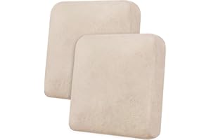 Imnopqr Loveseat Cushion Covers Leather-Look 2PC Stretch Love Seat Slipcover Sets for Living Room Individual Couch Seat Protector, Pet-Friendly, Non-Slip, Easy Fit - Beige