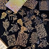 YASMEN 45 Pcs Gold Flower Holographic