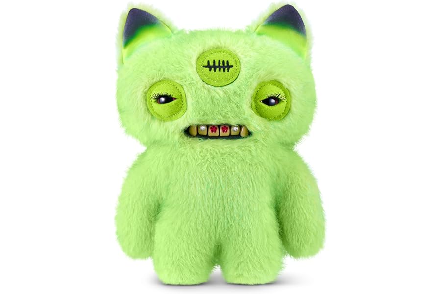 Fuggler Baddies Fuggs 9 Inch (Annoyed Alien) by ZURU | Funny Ugly Monster with signature teeth; soft & huggable collectible plush; for fans & collectors; gift for tweens & teens