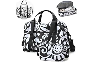 CONTAIL 33-45L Expandable Weekender Travel Bag with Toiletry Bag,Gym Tote Handbag with Shoe Compartment,Carry On Duffel Bags with Wet Pocket