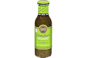 Gaucho Ranch Caribbean Steak Sauce | Gourmet Chimichurri Adobo with Parsley, Garlic, Cilantro & Mint | Vegan, Gluten-Free, Keto, No Preservatives | Ideal as BBQ Marinade, Grilling & Dipping Sauce & Meat Topping for Steak, Chicken & Vegetables | 12.5oz