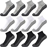 Kids Ankle Socks Boys Cushioned Athletic Crew Socks Girls Cotton Quarter Sock Sports Children Youth 12 Pairs