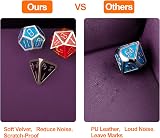 SIQUK Dice Tray with Lid Hexagon Purple Dice Rolling Tray for DND RPG Games view 5