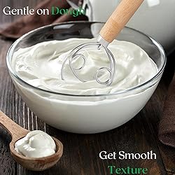13 Inch Danish Dough Whisk with Dough