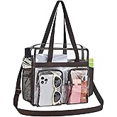 Oraben Clear Tote Bag Clear Bag Stadium Approved 12x6x12 Stadium Bag for Work, Sports Games,Gym