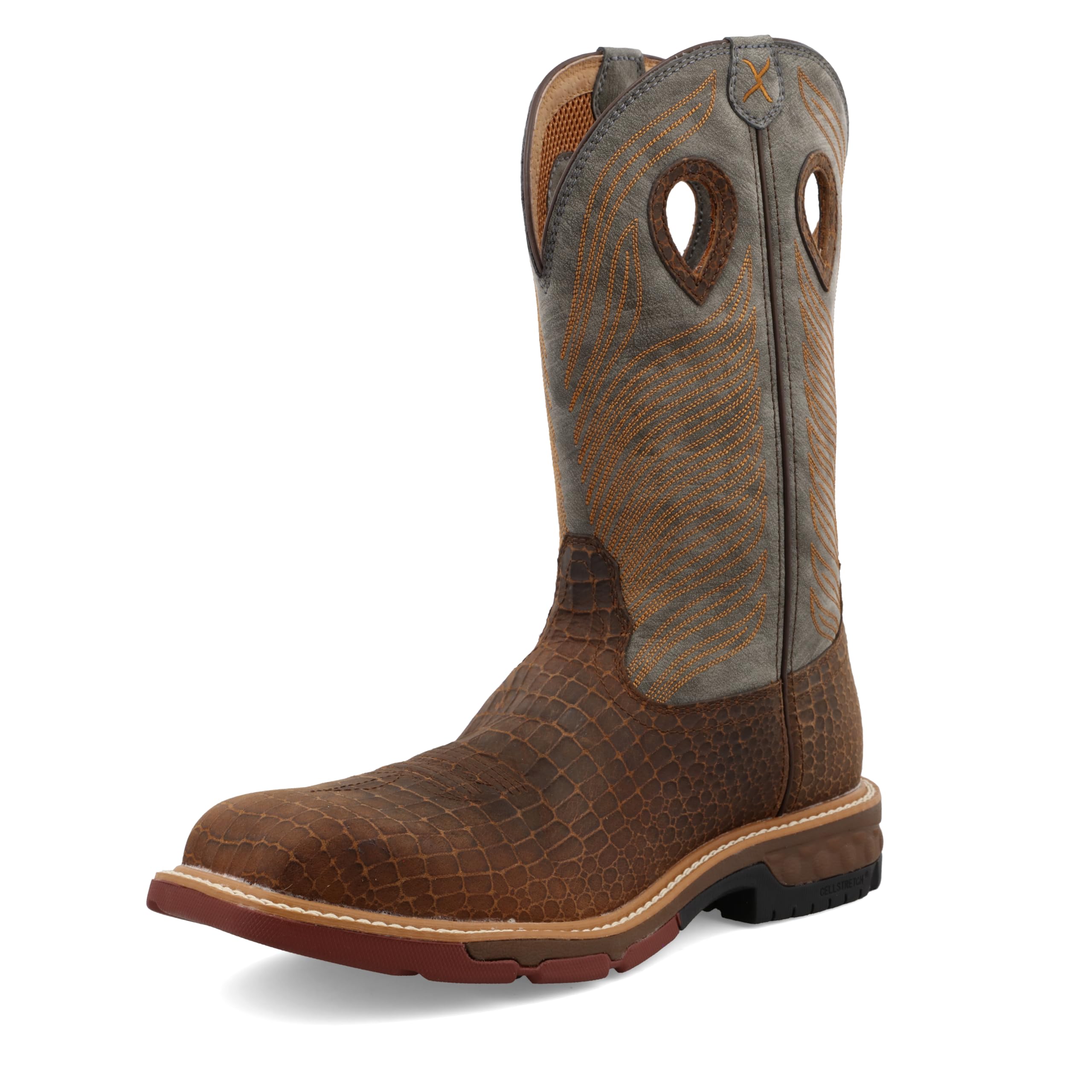 Twisted X Men’s MXBN005, Brown/Grey, 8 Wide