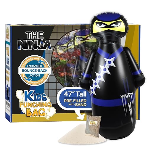 INFLATABLE DUDES Ninja Toy 47 Inches -Kids Punching Bag Already