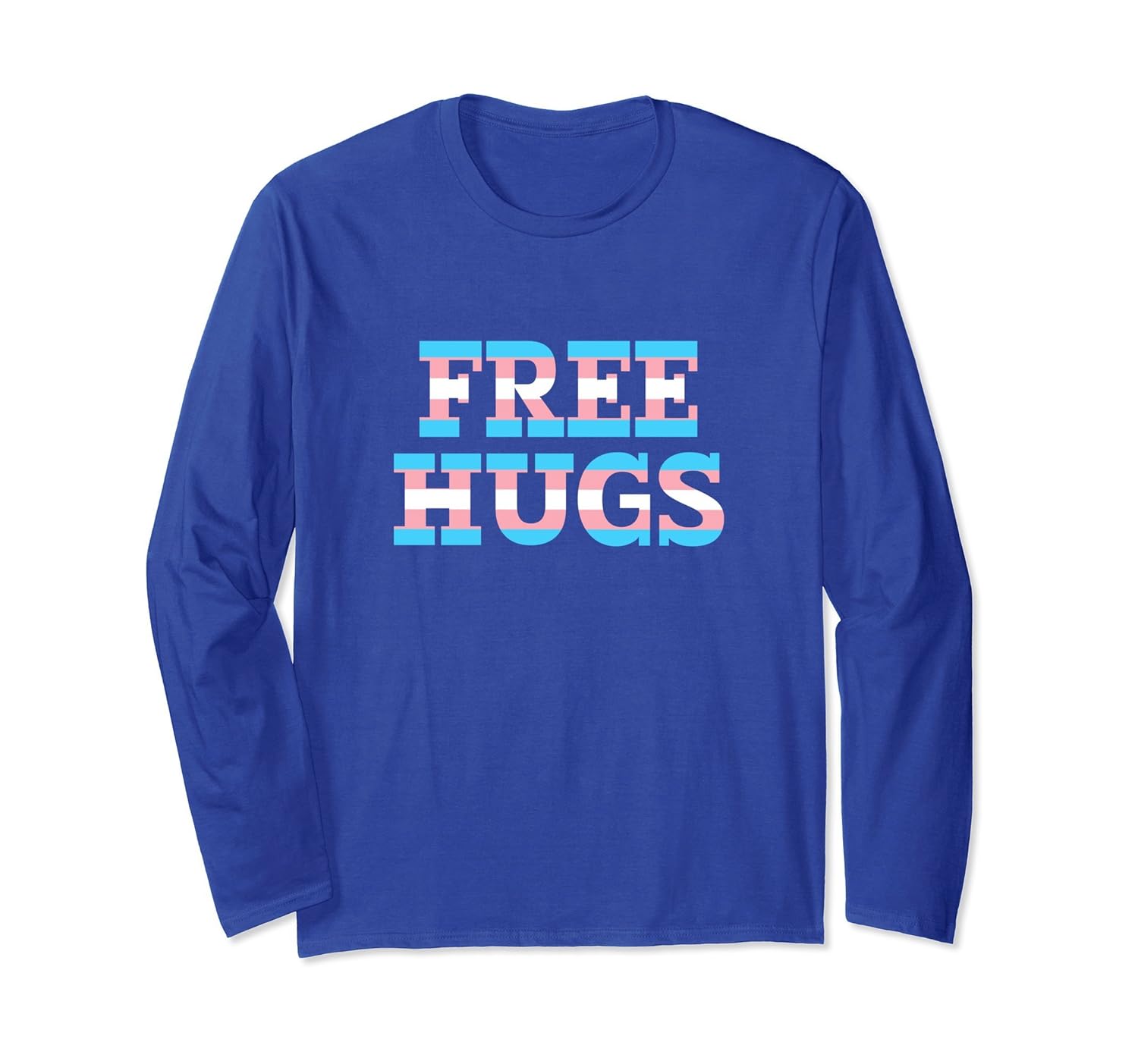 Funny Free Hugs Longsleeve Shirt Trans Pride-LGBTQ Flag-anz