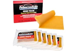 ProductionShop Superior Gold Tack Cloth 6-Pack - Tack Cloths, Dust/Stain Rags, Automotive & Woodworking, Tacky Towel, Stain Pads for Staining Wood