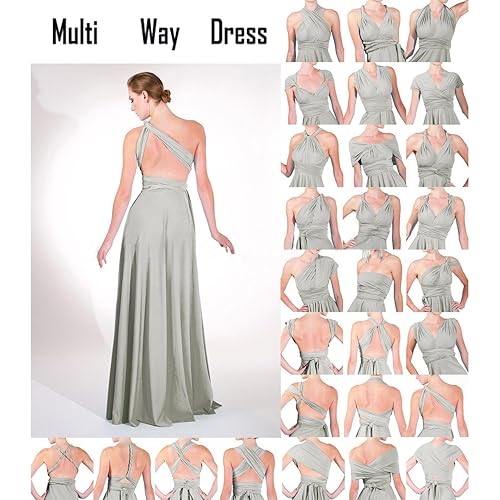 OBEEII Bridesmaid Dress for Womens Infinity Dress Wedding Convertible Multi  Way Dress Twist Wrap Long Dress Elegant Cocktail Party Evening Prom Grown  Black Medium in Dubai - UAE | Whizz Formal