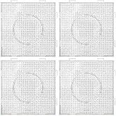 4pcs - 2.6mm Mini Fuse Beads Boards, Large Clear Pegboards Kits, with Gift 4 Lroning Paper (4)