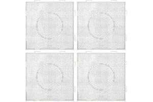 4pcs - 2.6mm Mini Fuse Beads Boards, Large Clear Pegboards Kits, with Gift 4 Lroning Paper (4)