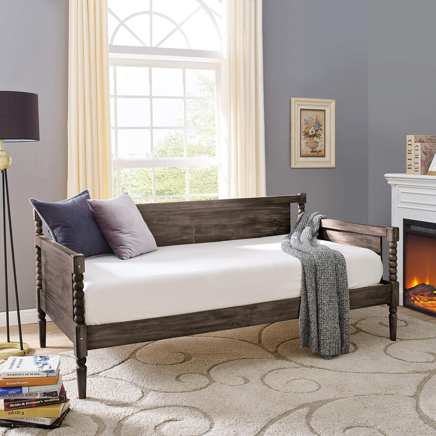 Classic Brands Jenny Lind Farmhouse Daybed, Weathered Grey