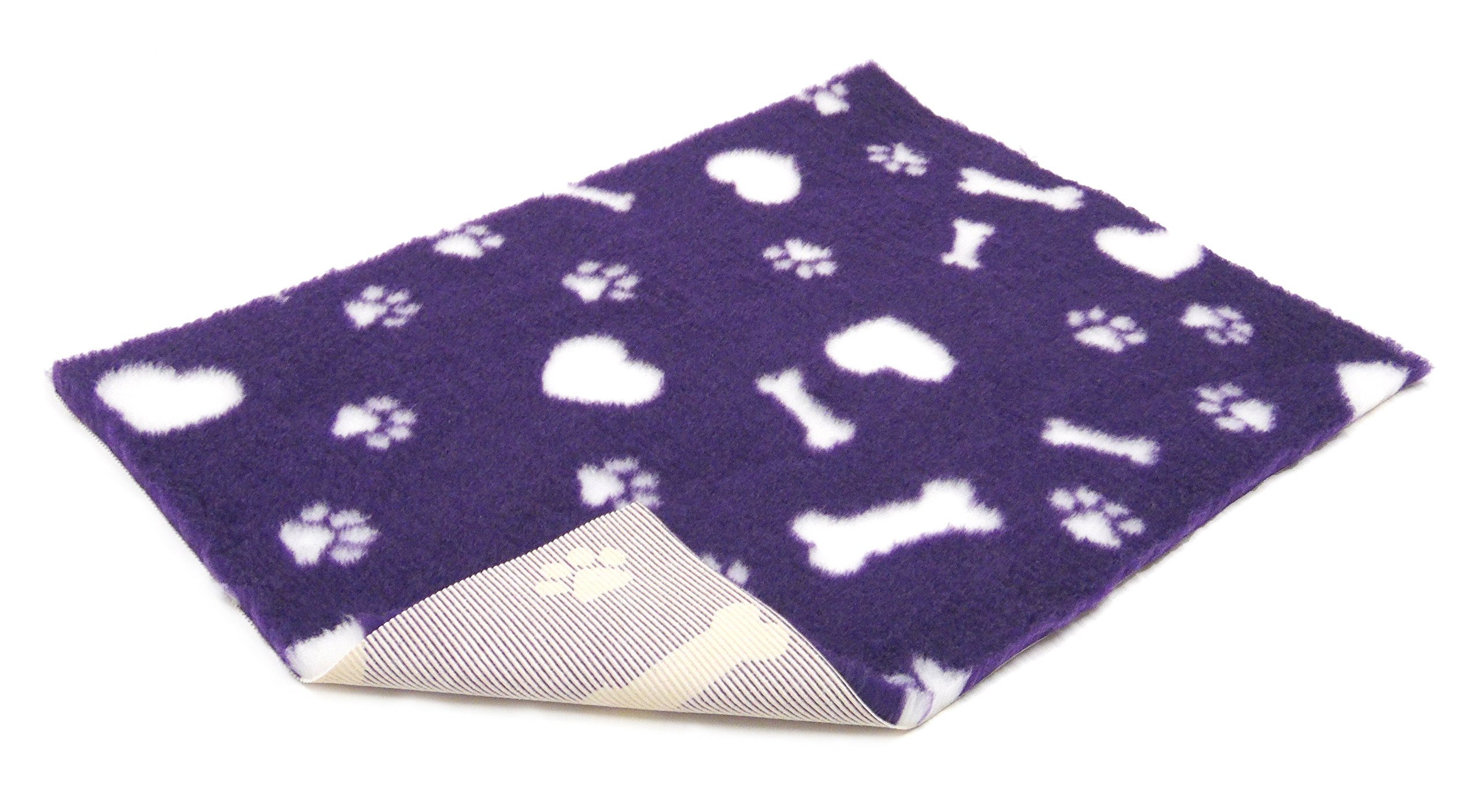 Vetbed Dog and Cat Bedding, Purple with White Hearts