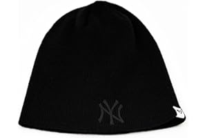 '47 MLB New York Yankees Brand Skull Beanie Knit Hat - Black