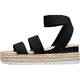 Vepose Women's 876 Cute Platform Wedge Sandals Open Toe, Espadrilles Sandals with Double Elastic Strap