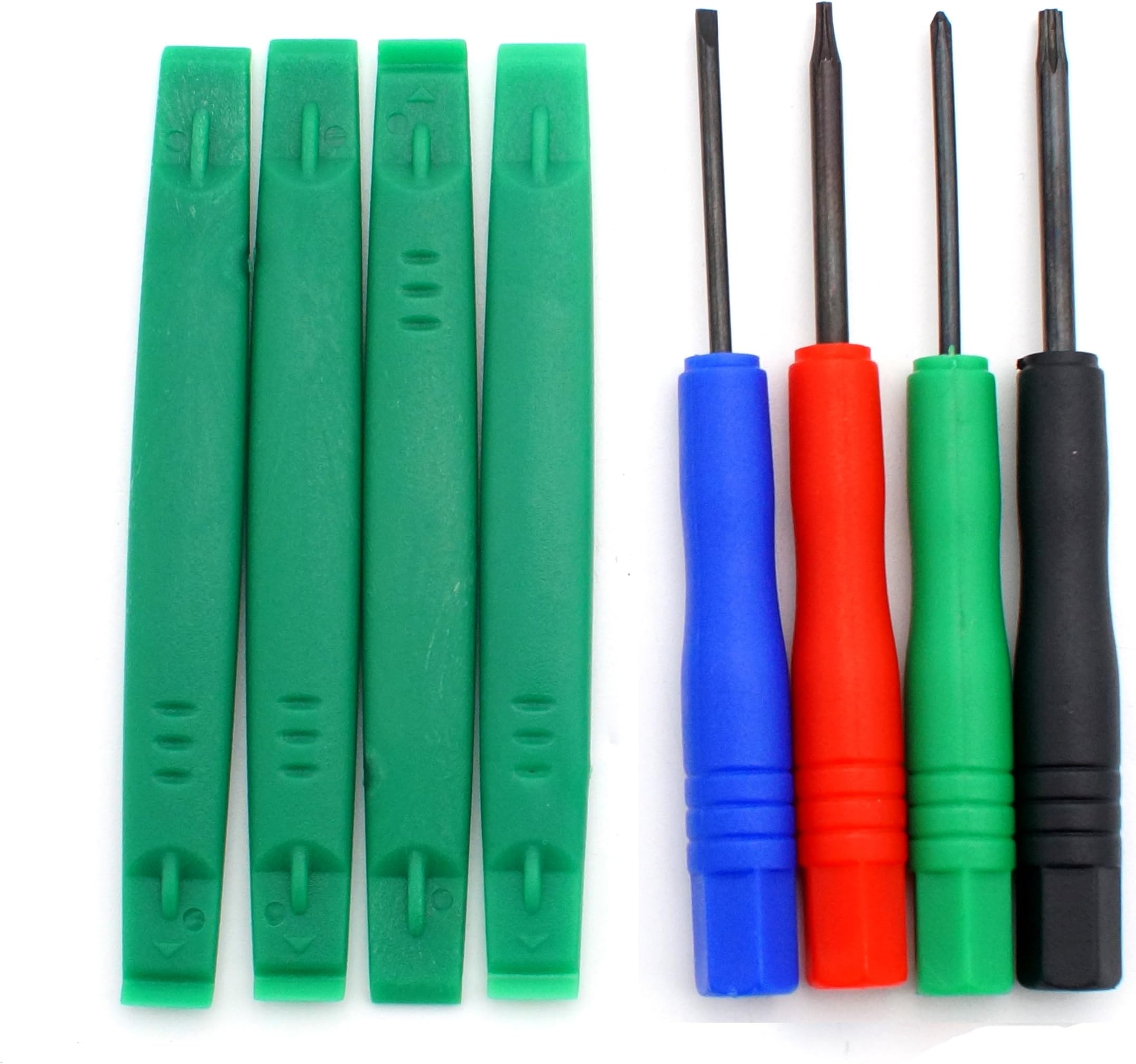 COHK 4 Screwdrivers T6, T8, Phillips 2.0,Flat-Head 2.0 with 4 Nylon pry Tools(8 PCS)