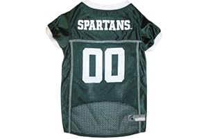 Pets First NCAA College Michigan State Spartans Mesh Jersey for DOGS & CATS, Size XXX-Large, Licensed Dog Jersey with your Favorite Football/Basketball College Team