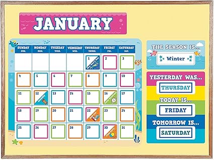 Amazon Com Fun Express Under The Sea Bulletin Board Calendar