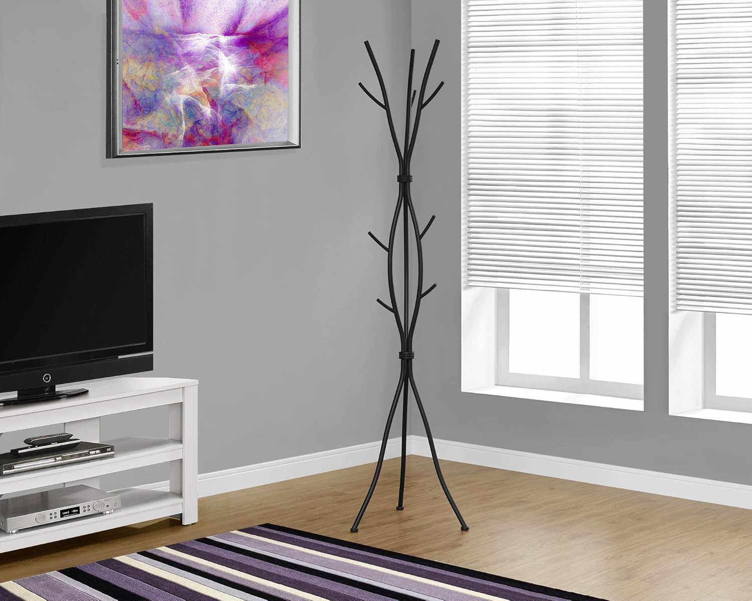 Best Coat Rack Hammered Black Metal