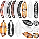 Hapdoo 18pcs Banana Clip Hair Clips, Hapdoo Banana Clips for Women Girls Volumizing Ponytail Hair Claw Clip Styling Accessories, 6 Styles