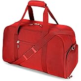 Searock 21 Inch Gym Bag with Shoe Compartment, Sports Duffle Bag for Travel, Carry On Duffel Bag, Weekender Overnight Bags for Men and Women Traveling, Red