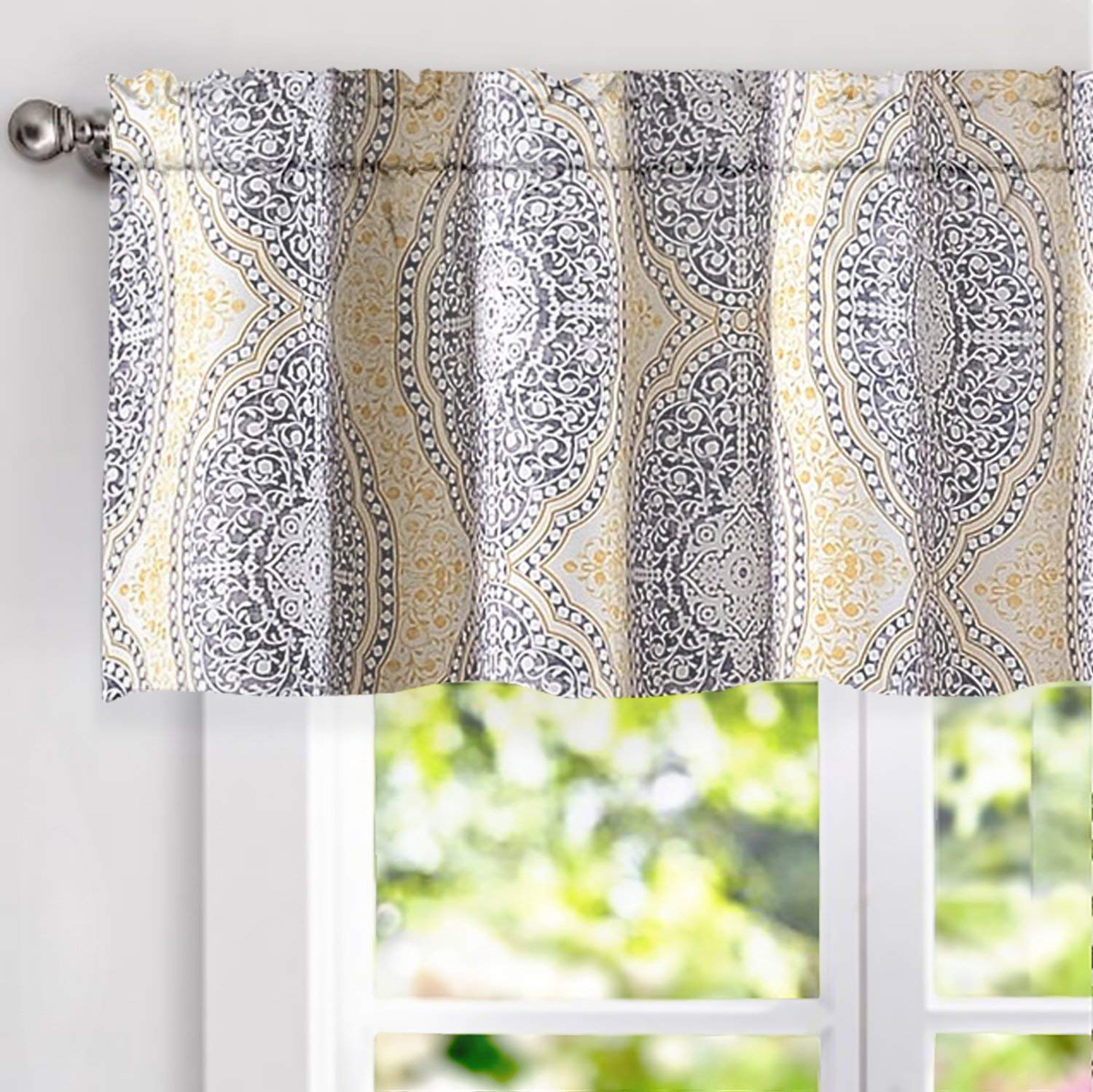 Best Grey And Yellow Kitchen Curtains