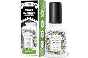 Poo-Pourri Before-You-Go Toilet Spray, Bamboo Rain, 2 Fl Oz, Up to 100 Uses, Bathroom Odor Deodorizer with Essential Oils for Home or Work, Travel Essentials, TSA Approved Size, Bamboo & Fresh Grass