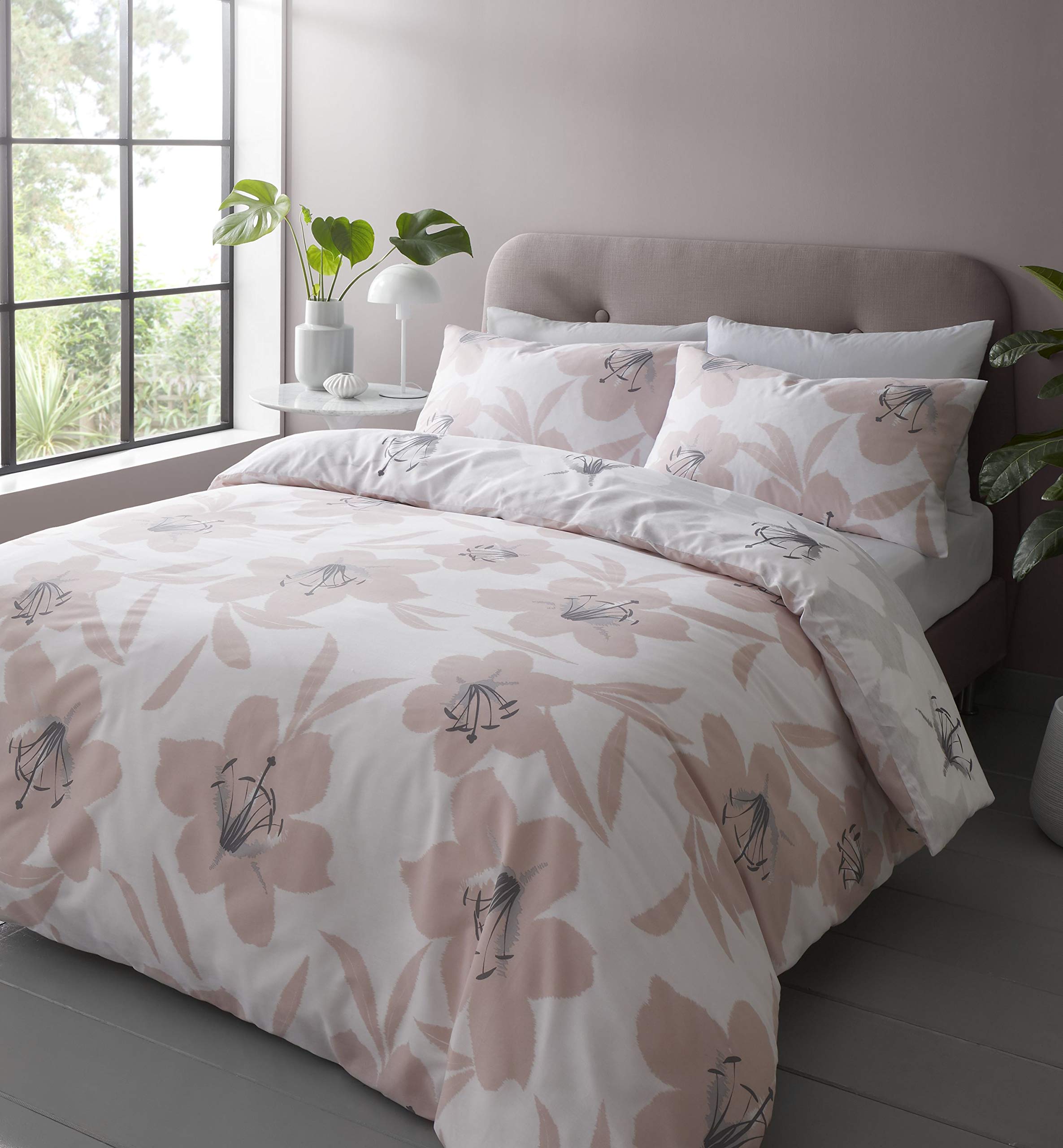 Catherine Lansfield Lily Easy Care Single Duvet Set Blush