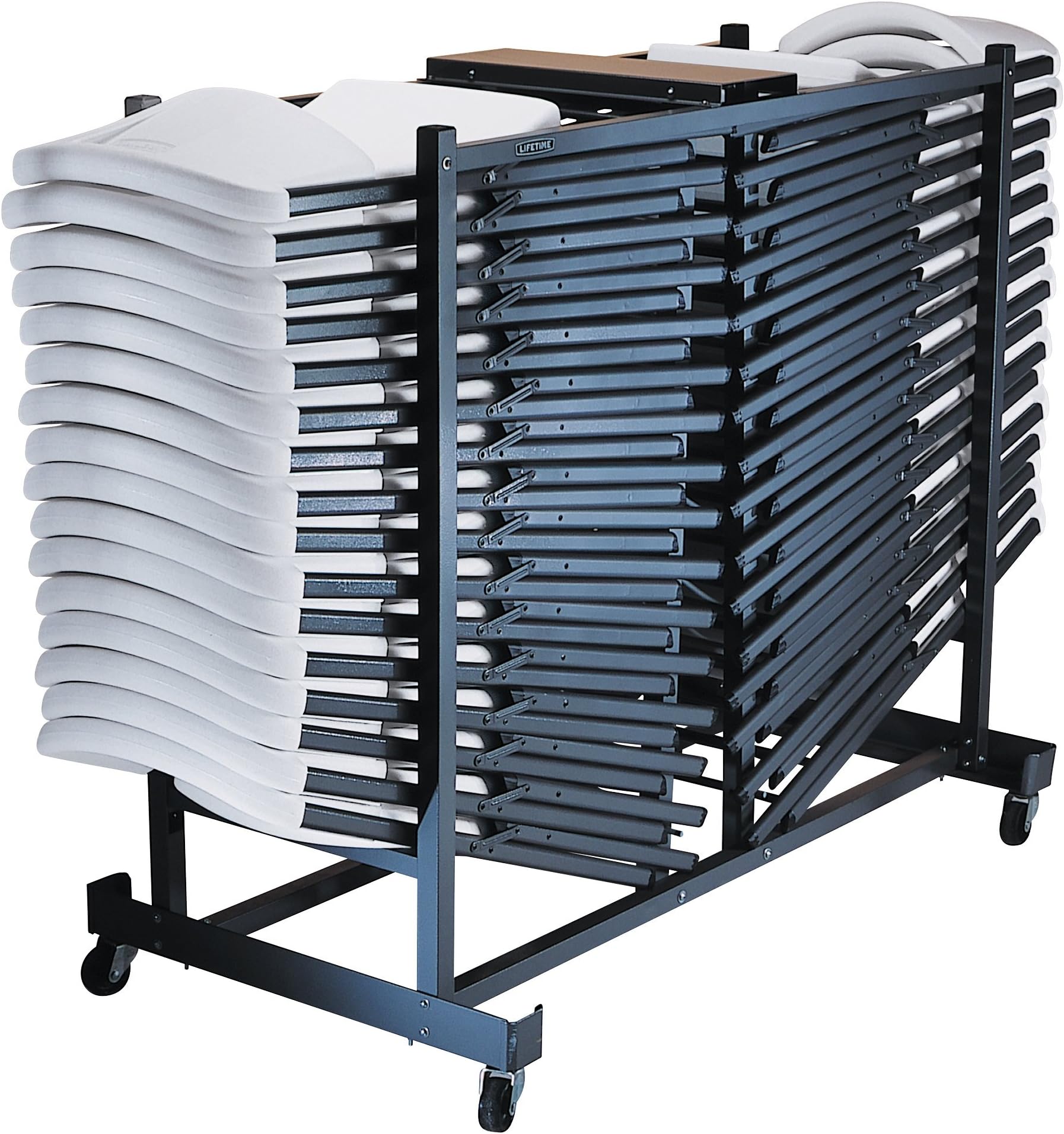 Storage Rack Folding Chair Cart