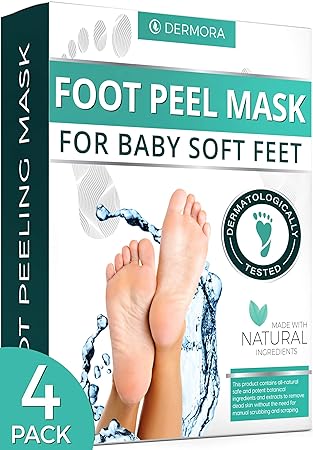 Amazon Com Foot Peel Mask 4 Pack For Cracked Heels Dead Skin Calluses Make Your Feet Baby Soft Get A Smooth Skin Removes Repairs Rough Heels Dry