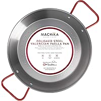 Machika Polished Steel Paella Pan 10 inch (26 cm)