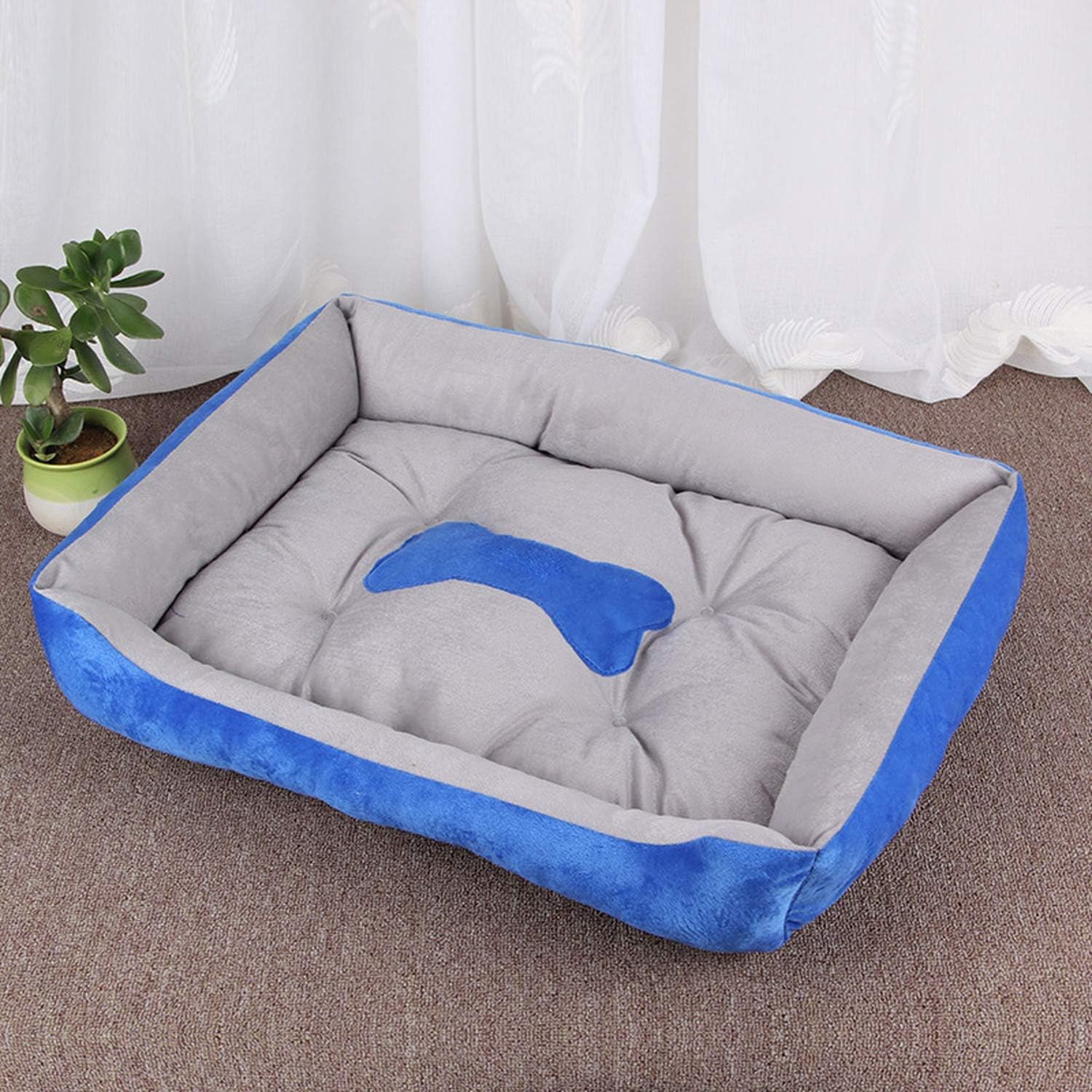 Dog Food and Water Mat, NonSlip Pet Dog Bone Bed for Small Medium
