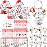 Sureio 36 Pcs Christmas Nurse Keychain Gifts Bulk for Women Nurse Appreciation Week Gifts Medical Assistant Keyrings for Women Men Doctor Graduation Party Favors