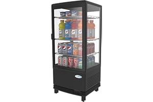 KoolMore CDCU-3C-BK Display Refrigerator, Black, 3cubic feet