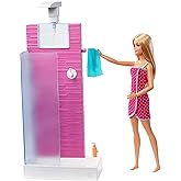 Barbie Doll & Furniture Set, Bathroom with Working Shower