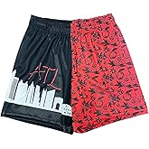 DIOTSR Mens Skyline Graphic Shorts Casual Streetwear Cool Basketball Shorts Running Workout Shorts with Pockets