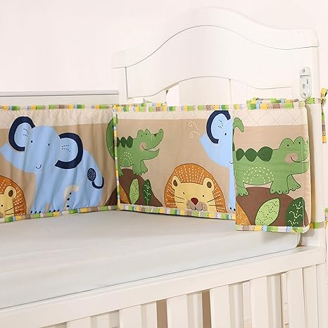 elephant crib bumper pads