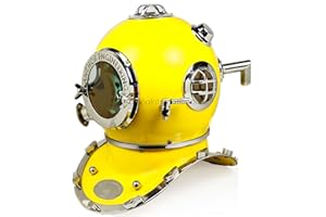 18" Scuba Diving Nautical Helmet | Maritime Ship's Decorative Helmet | Nagina International (18 Inches, Nickel Yellow)