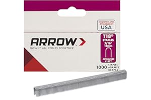 Arrow Fastener 187 7/16-Inch Genuine T18 Staples, 1,000-Pack