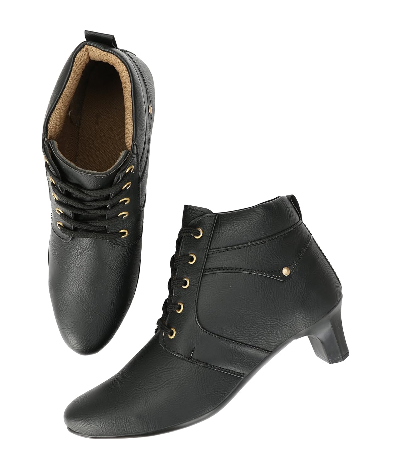 neso women's leather boots (black)