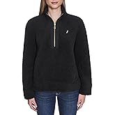 Nautica Womens Mockneck Fleece Sweater Pullover