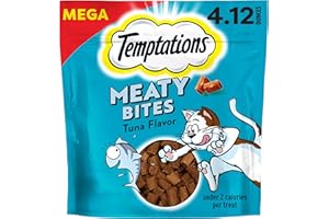 Temptations Meaty Bites Soft and Savory Cat Treats Tuna Flavor, 4.12 oz. Pouch