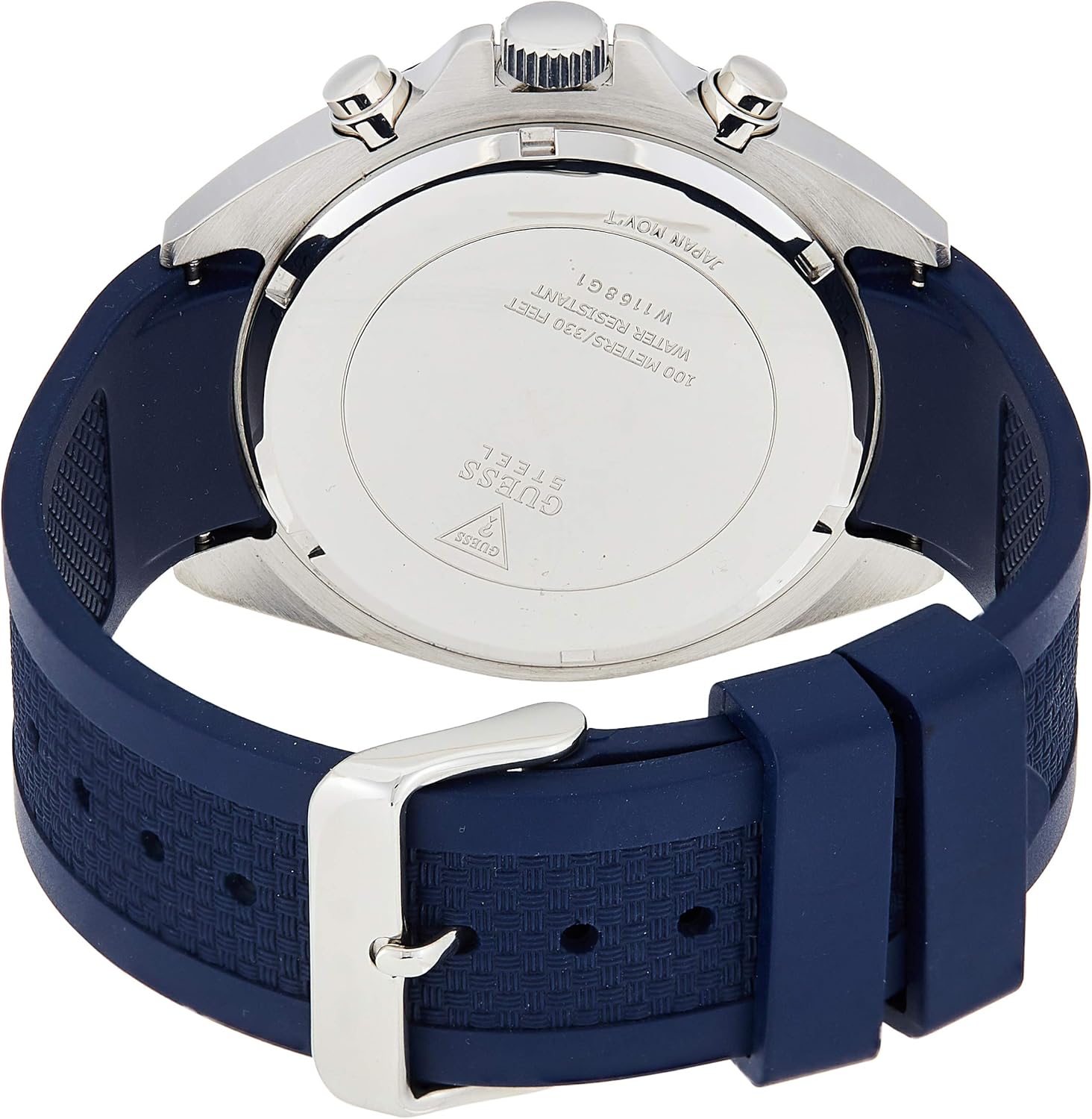 Guess Men's Analogue Quartz Watch with Rubber Strap W1168G1, Blue - Image 3