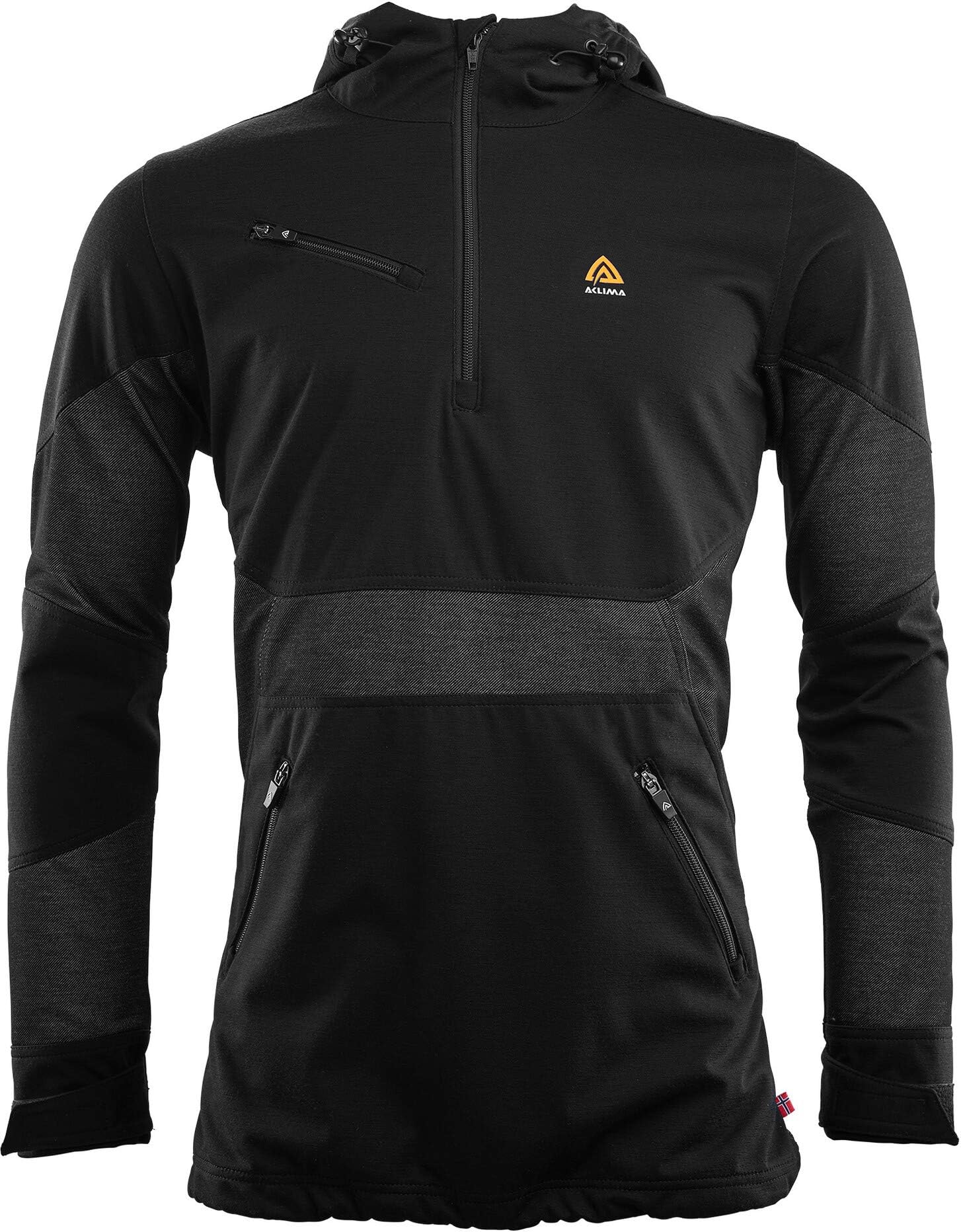 Aclima FlexWool Anorak Men jet black Size S 2019 Jacket
