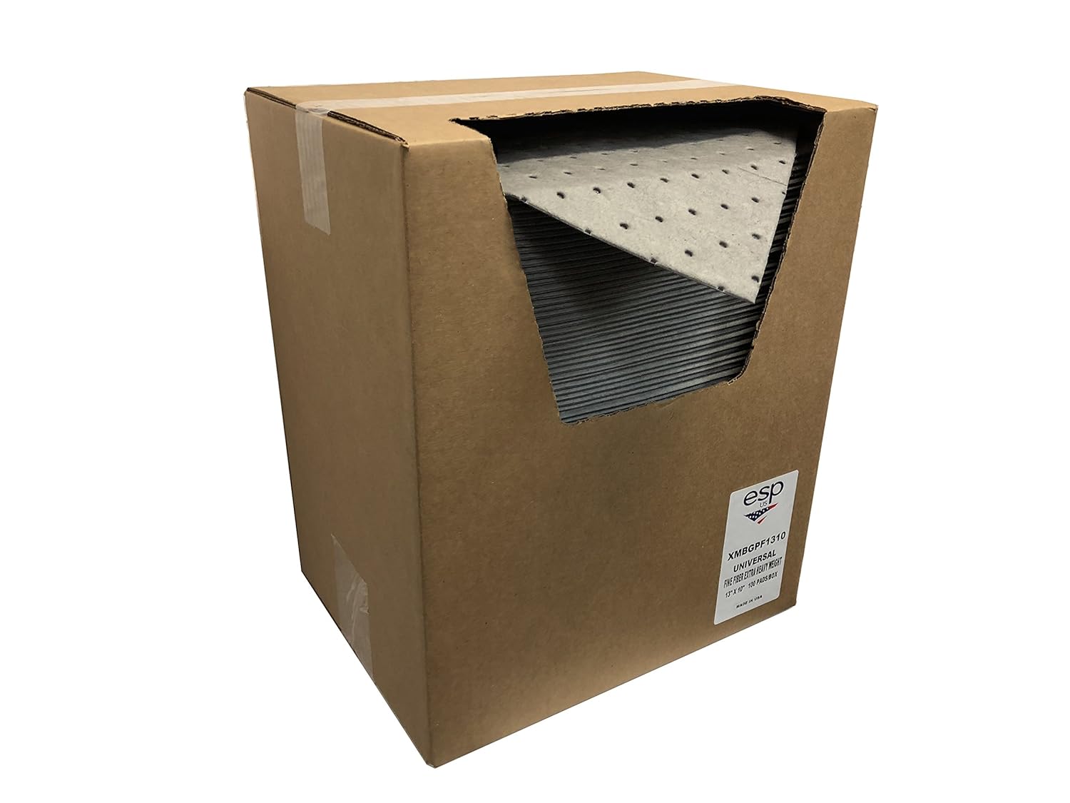 NPS Spill Control XMBGPF1310 Extra Heavy Absorbent, 12 Gal Capacity, Polypropylene, Gray Pad (13" x 10") 100/Box: Industrial & Scientific