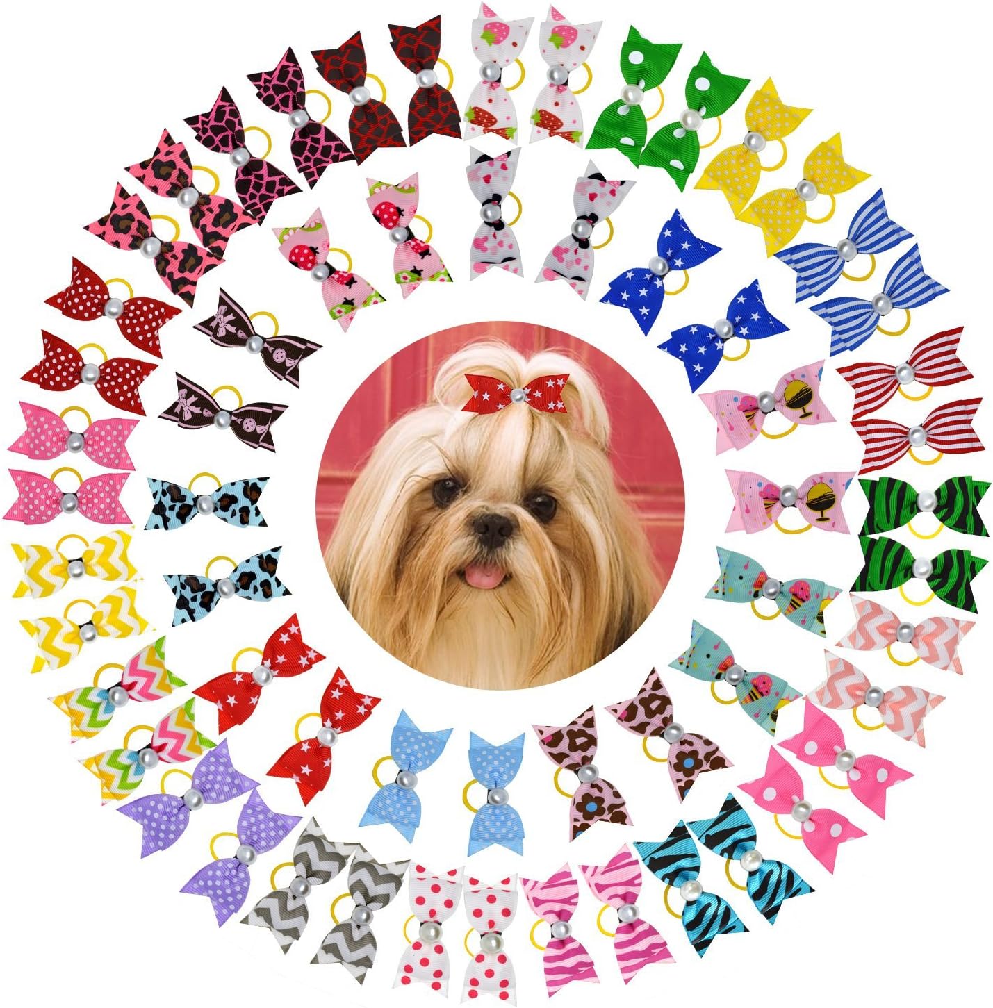 shih tzu top knot accessories