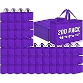 Windyun Reusable Grocery Bags Large Non Woven Shopping Bags with Handles Foldable Portable Tote, 16x6x12 Inch