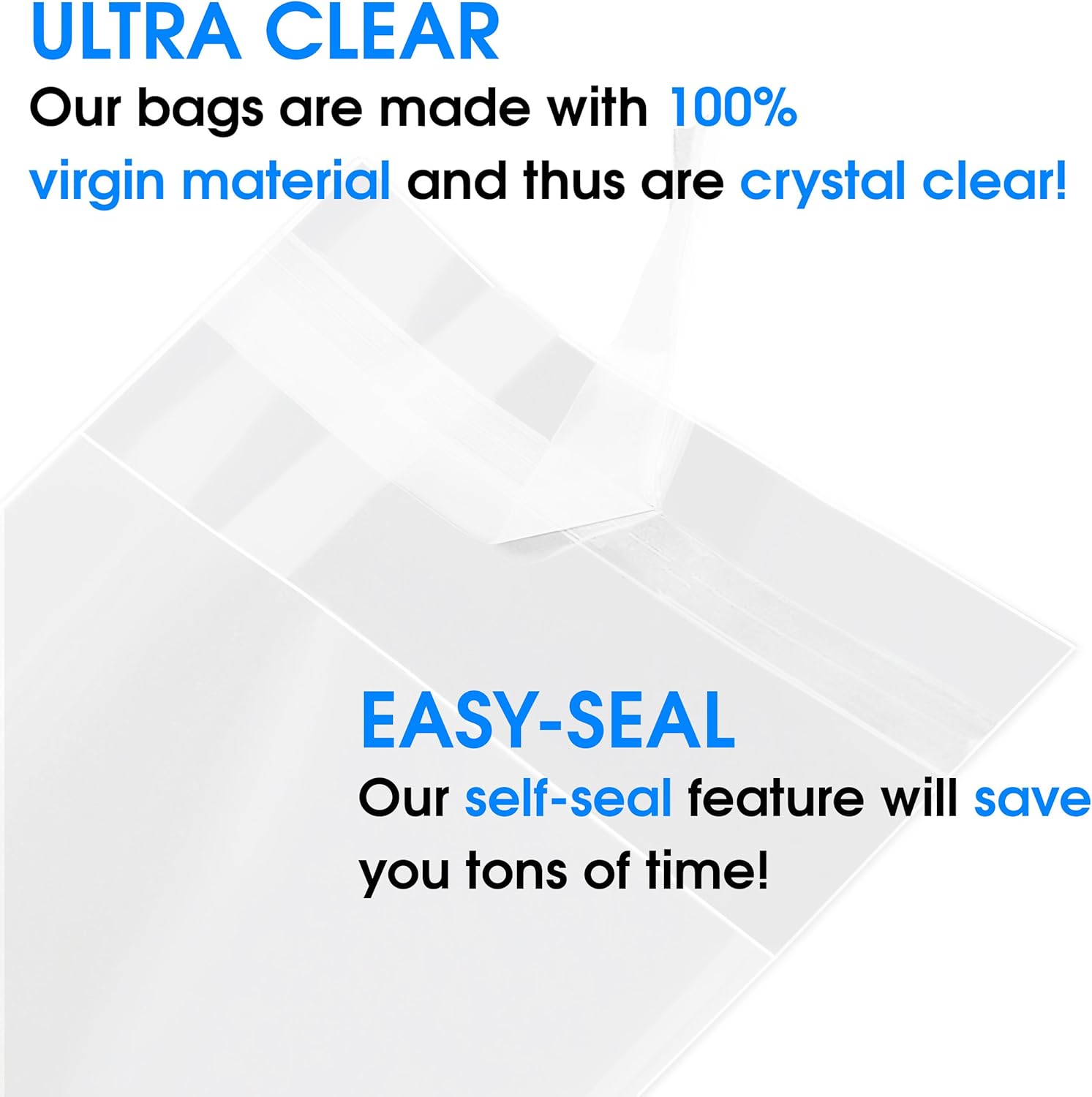 Pack It Chic - 6” X 9” (1000 Pack) Clear Resealable Cellophane Cello Bags - Fits 6X9 Prints, Photos, A7 A8 A9 Cards & Envelopes - Self Seal (More Sizes Available): Arts, Crafts & Sewing