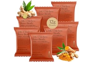 KROMA. Kroma’s 24K Chicken Bone Broth Powder - 7 Pack, 7 Servings – Organic Protein-Rich Bone Stock – Instant Packaged Broths for Joint Health — 24K Chicken Protein Powder for Gut Health & Daily Wellness